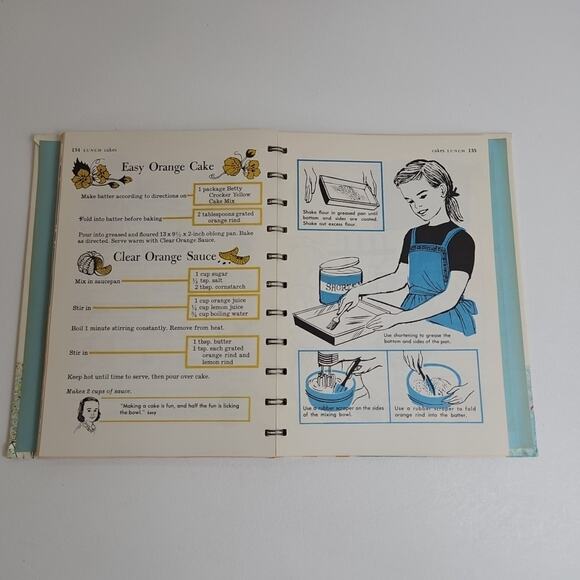 Vintage "Betty Crocker's Cook Book for Boys and Girls" 1957 Golden Press - Picture 4 of 6